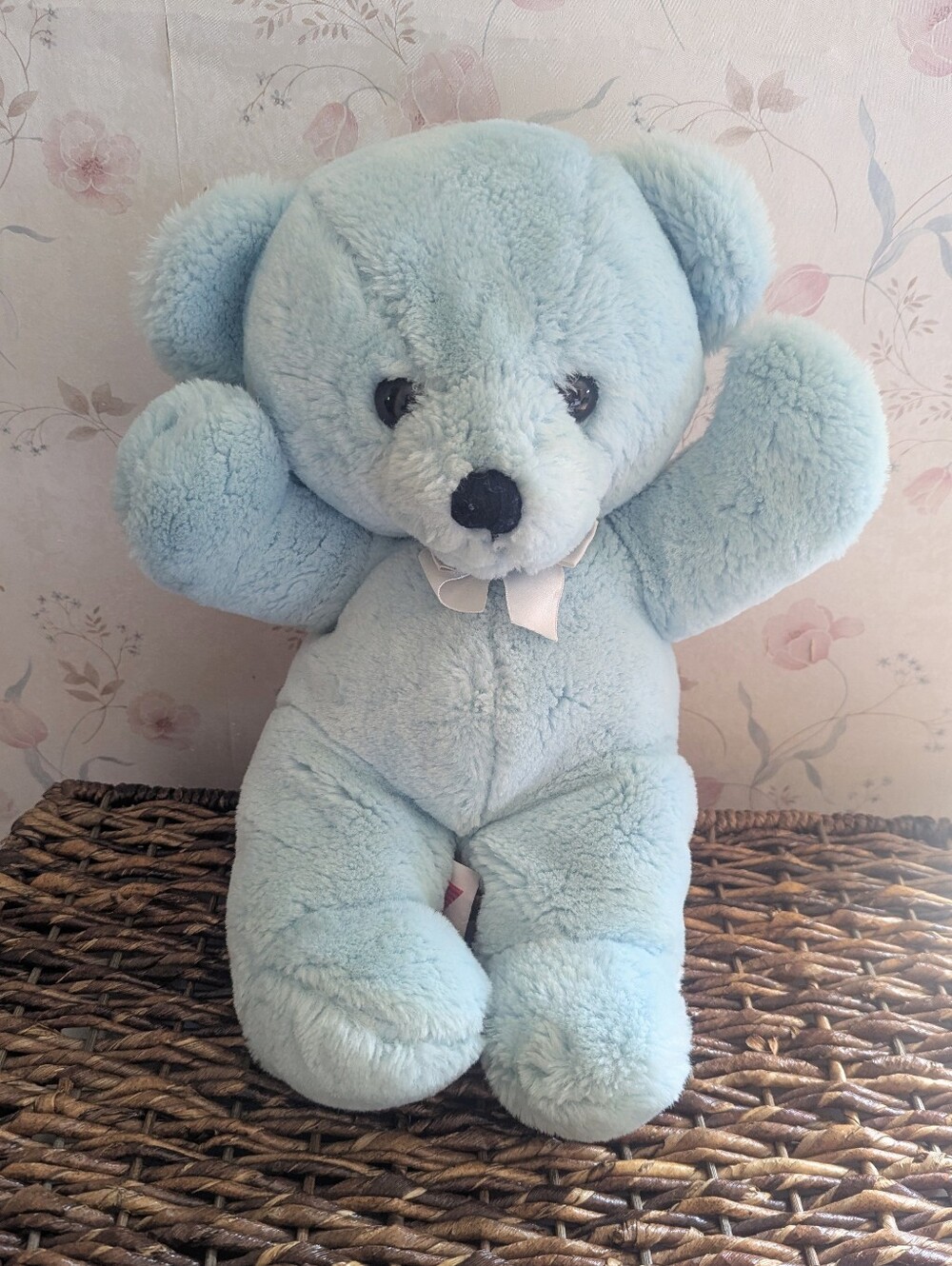 Dakin 1979 Vintage Rare Plush Baby Blue Teddy Bear Stuffed Animal